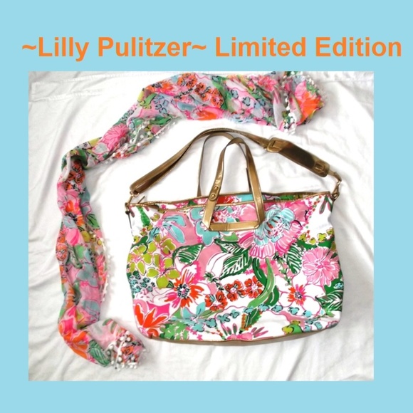 Lilly Pulitzer Handbags - WEEKEND TRAVEL BAG & Large SHAWL WRAP ~ EXCLUSIVE